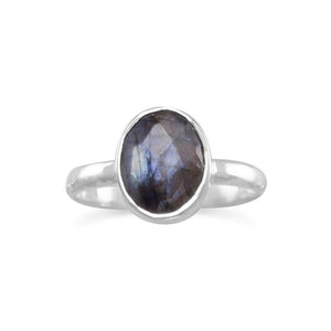 Faceted Labradorite Stackable Ring