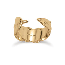 Load image into Gallery viewer, 14 Karat Gold Plated Wrap Feather Ring