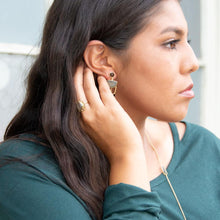 Load image into Gallery viewer, 14 Karat Gold Plated Multi Stone Post Earrings