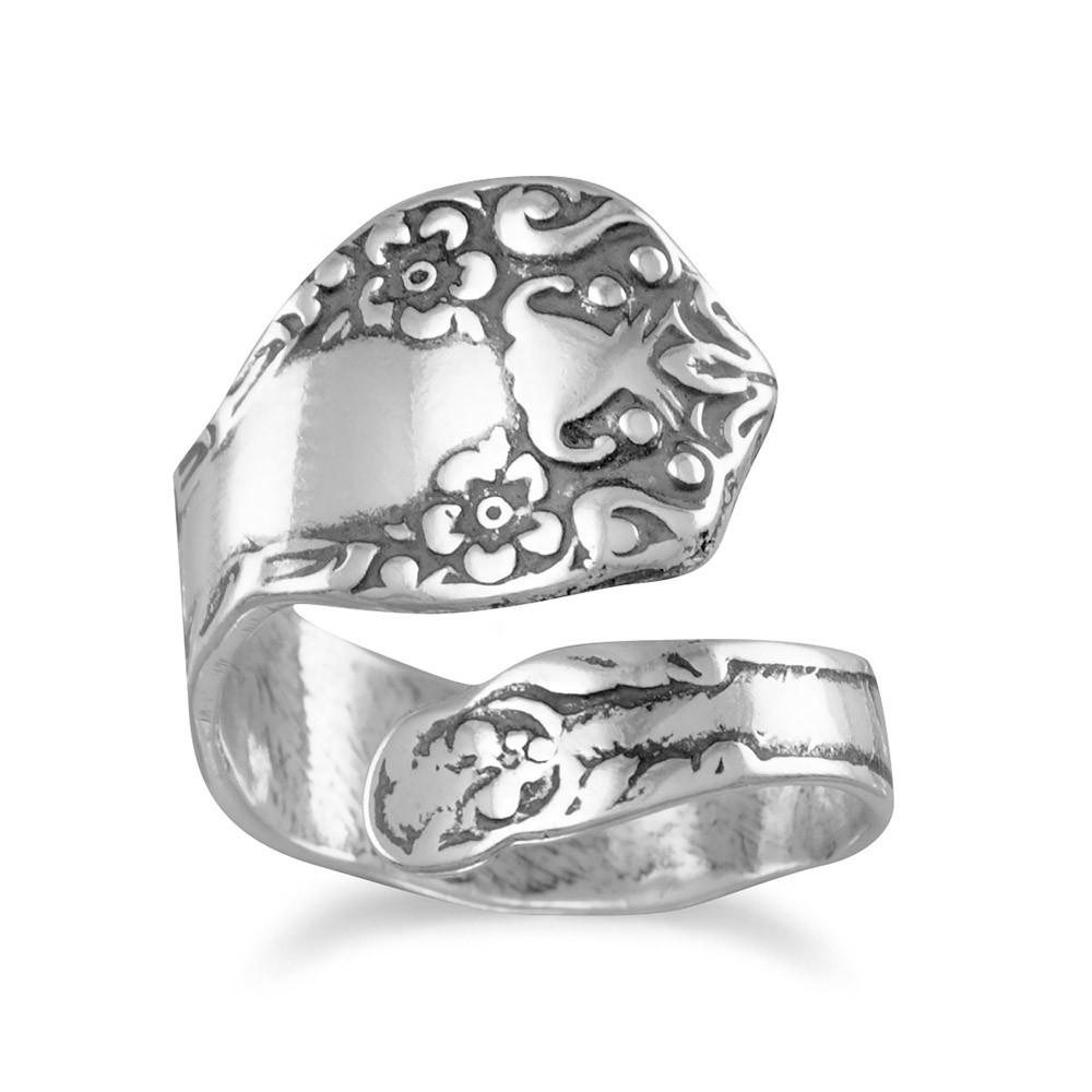 silver spoon svコンビデザインリング Oxidized Floral Spoon Ring – Handworks Gallery Winchester