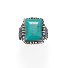Load image into Gallery viewer, Bold Turquoise! Native American Navajo Men&#39;s Ring