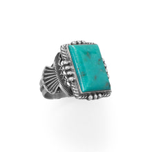 Load image into Gallery viewer, Bold Turquoise! Native American Navajo Men&#39;s Ring