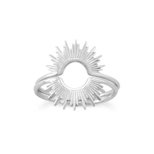 Load image into Gallery viewer, Shine On Shiny Silver Sunburst Ring