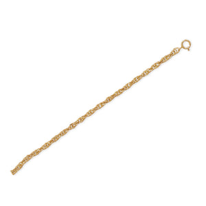 9"+1" 14/20 Gold Filled Rope Chain Anklet