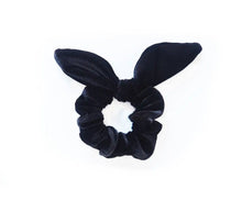 Load image into Gallery viewer, Velvet Scrunchie With a Bow - Black