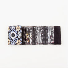 Load image into Gallery viewer, Small Embroidered Travel Jewelry Case Grey