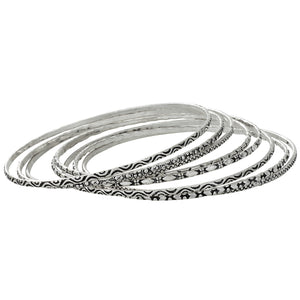 Set of 8 Thin Bangles