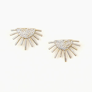 Sun Ray Post Earring Silver