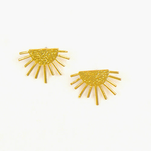 Sun Ray Post Earring Gold