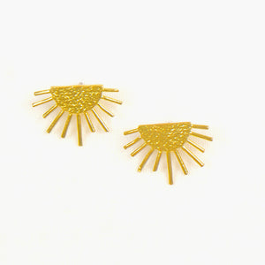Sun Ray Post Earring Gold
