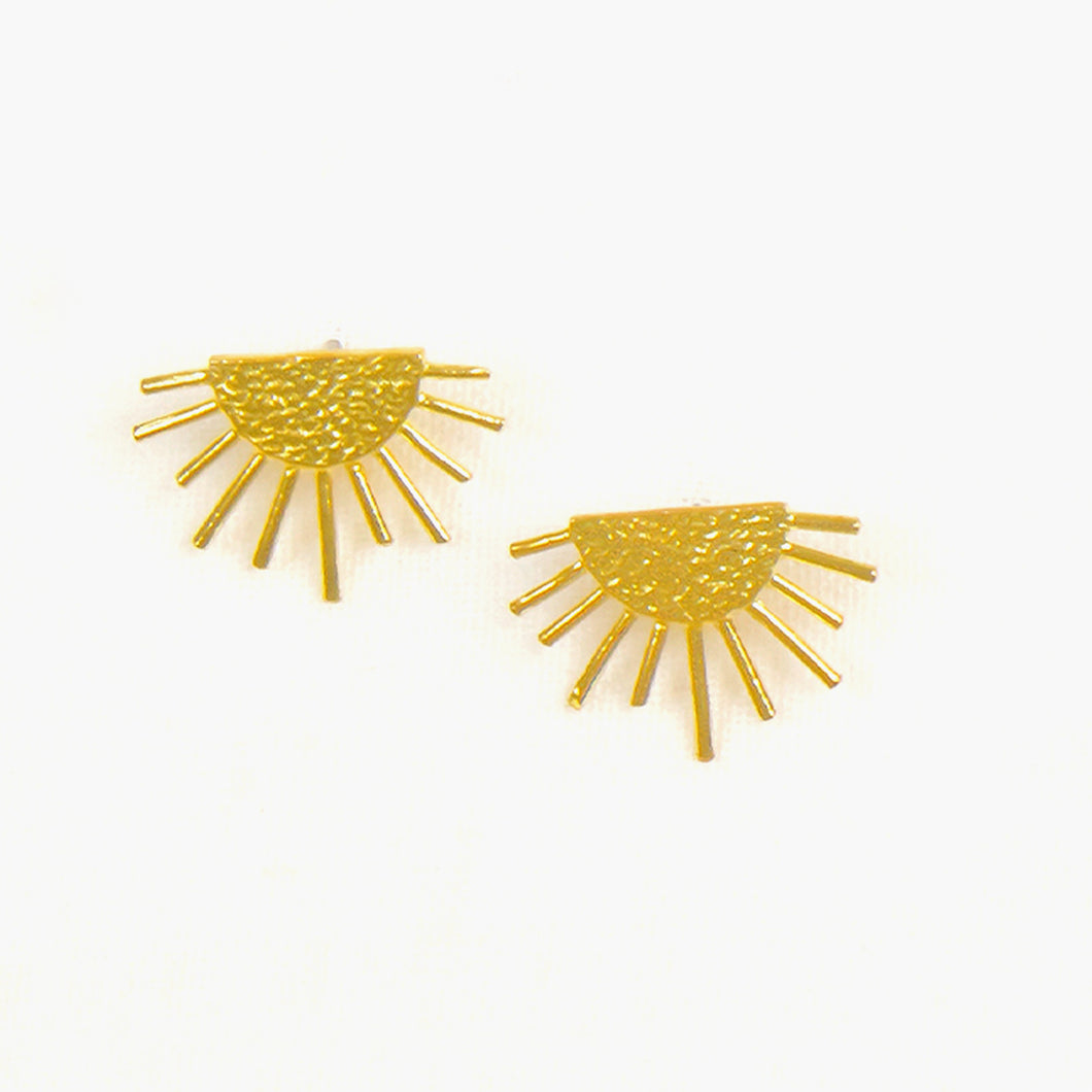 Sun Ray Post Earring Gold