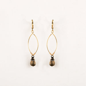 Dangle Oval Earring Bronze