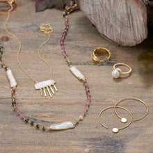 Load image into Gallery viewer, 14 Karat Gold Plated Cultured Freshwater Pearl Necklace