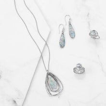 Load image into Gallery viewer, Ancient Roman Glass Pear Drop Earrings