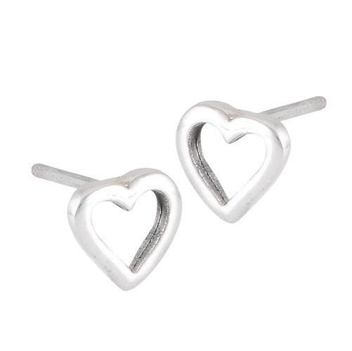 Cut Out Heart Stud Earring
