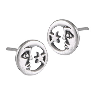 Moon and Star Stud Earring