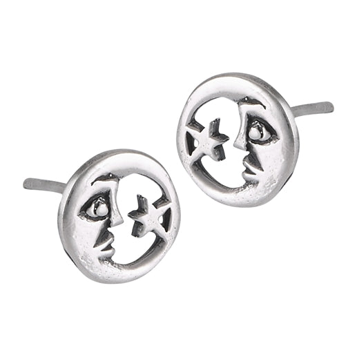 Moon and Star Stud Earring