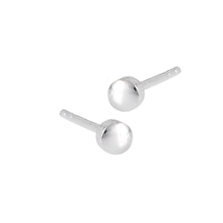 Sterling Silver Heavy Dot Stud Earring