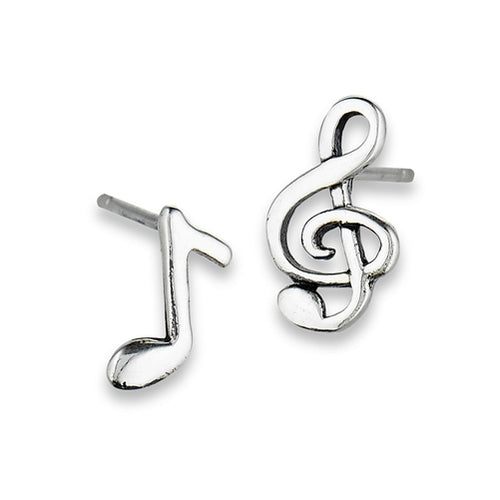 Clef and Note Stud Earring