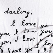 Load image into Gallery viewer, Organic Cotton Swaddle Blanket- I Love You