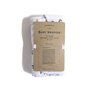 Organic Cotton Swaddle Blanket- Letter to Sophie