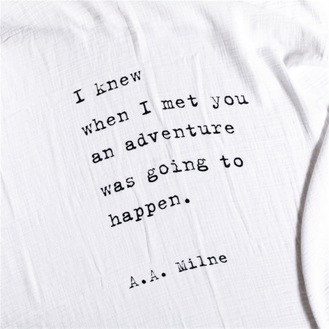Organic Cotton Swaddle Blanket- A.A. Milne