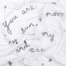 Load image into Gallery viewer, Organic Cotton Swaddle Blanket- You Are My Sun My Moon