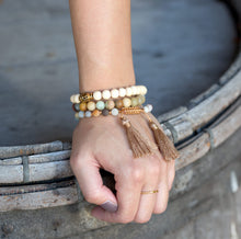 Load image into Gallery viewer, Adjustable Matte Finish Amazonite Fashion Tassel Bracelet