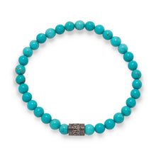 Load image into Gallery viewer, Blue Magnesite Fashion Stretch Bracelet