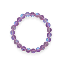 Load image into Gallery viewer, Fun! Orchid Color Stretch Glass Bracelet