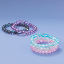 Load image into Gallery viewer, Fun! Orchid Color Stretch Glass Bracelet