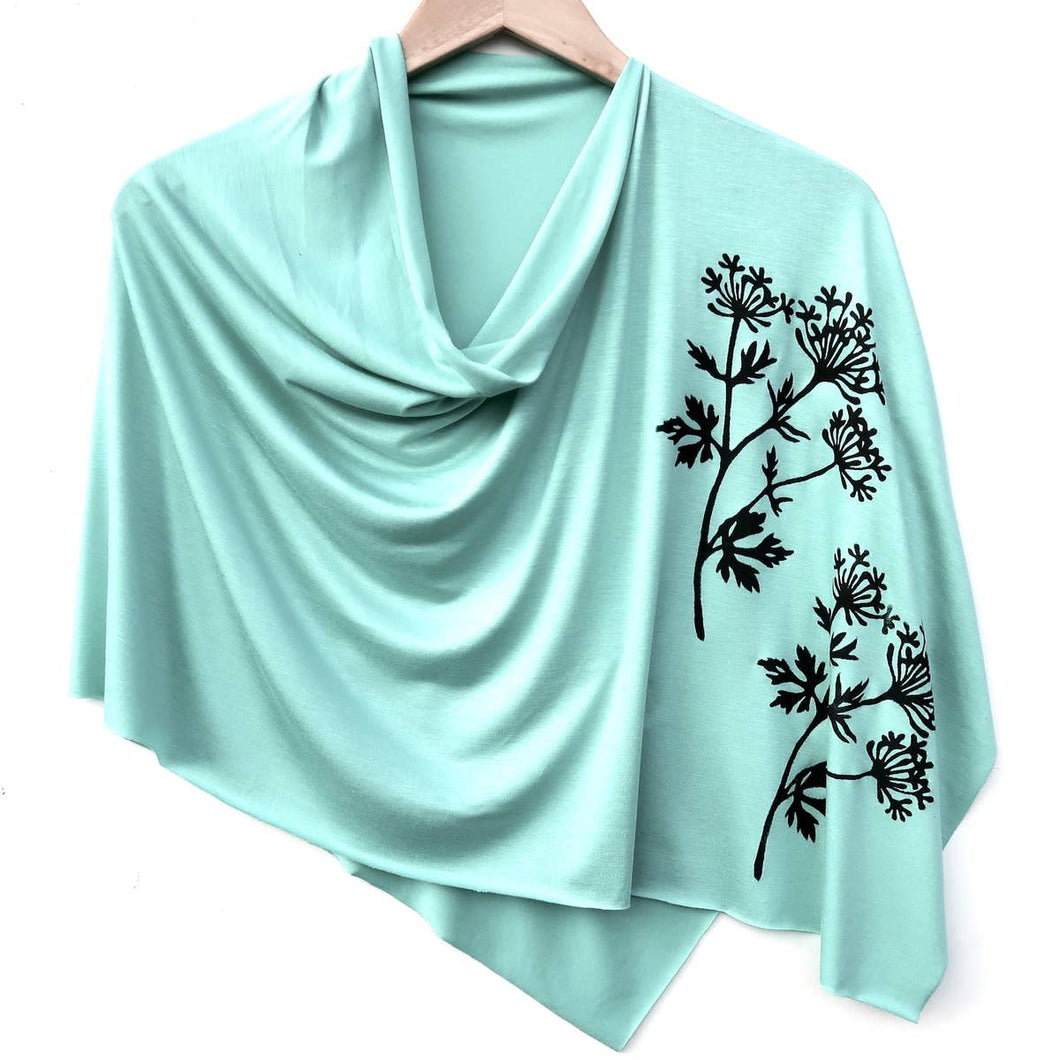 Parsley Poncho Green Topaz with Black