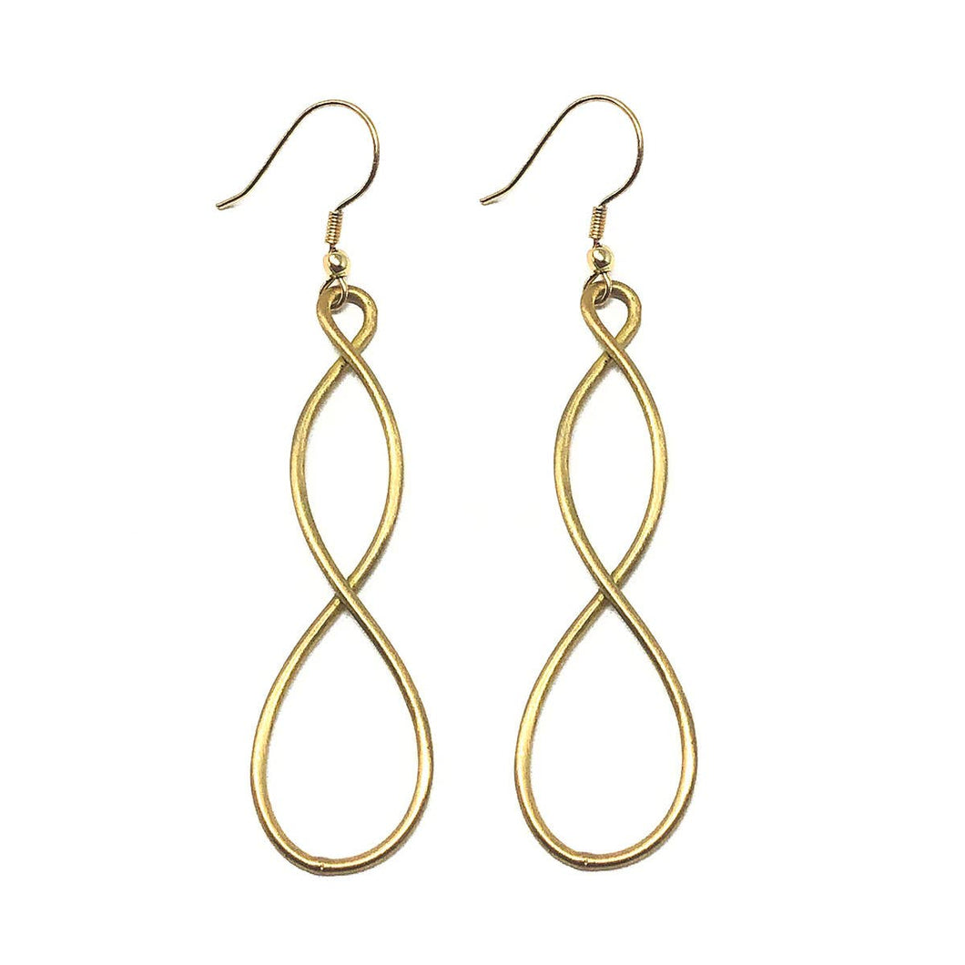 Double Helix Earrings -Gold