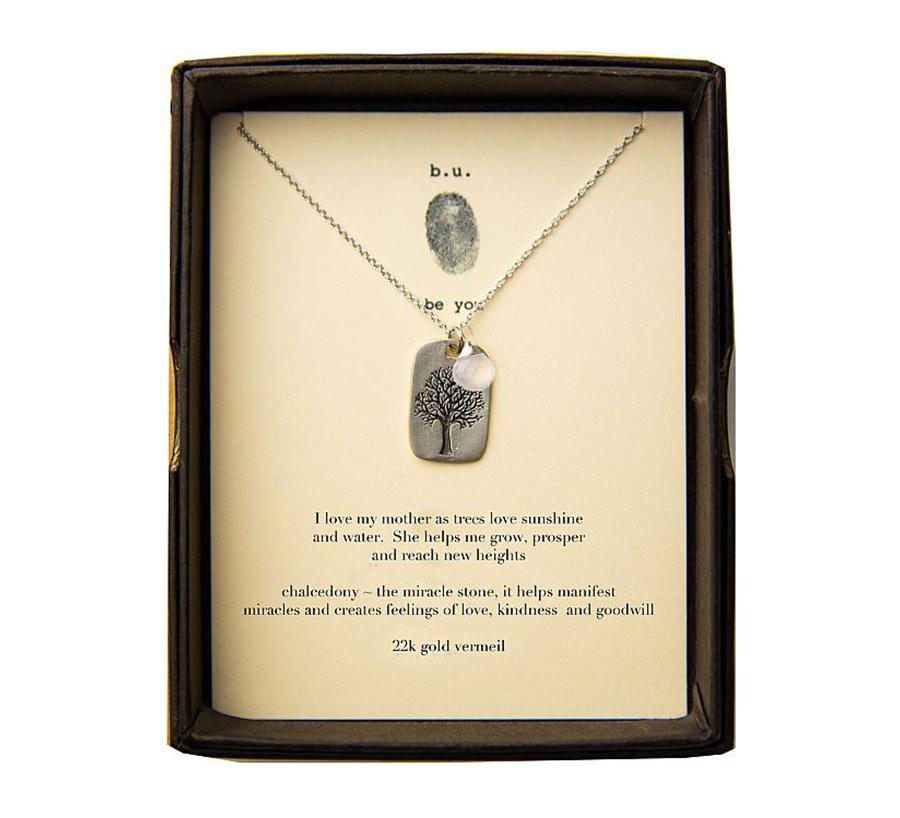 Love my Mother as Trees and Sunshine Necklace