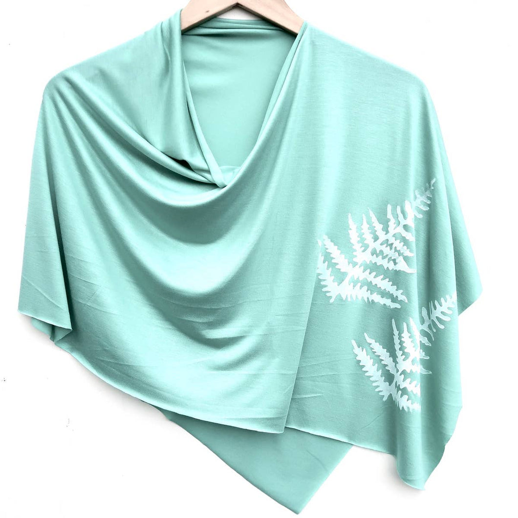 Fern Poncho Green Topaz with White