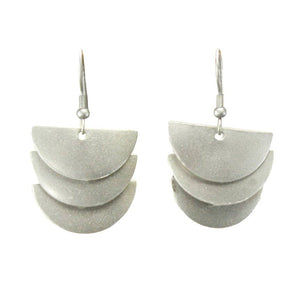 Cascading Moons Earrings -Silver