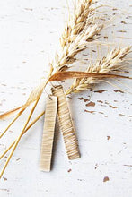 Load image into Gallery viewer, Long Brass Bar Earrings